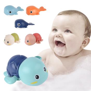 Colorland-5隻入-兒童洗澡玩具小烏龜 浴室洗澡動物發條玩具