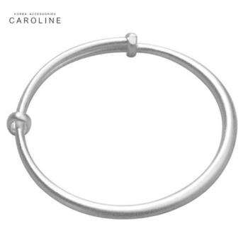 《Caroline》925鍍銀手環.高級霧面磨砂設計優雅流行時尚手環72577