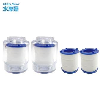 【水摩爾】廚房 過濾器 2入(附內外牙轉接頭)+替換濾芯2個