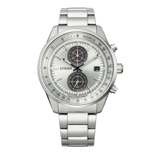 CITIZEN星辰 光動能 不鏽鋼雙眼計時腕錶 CA7030-97A