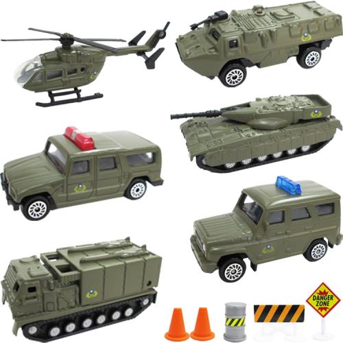 軍車模型玩具組玩具車小汽車模型玩具組6入 12816B【卡通小物】