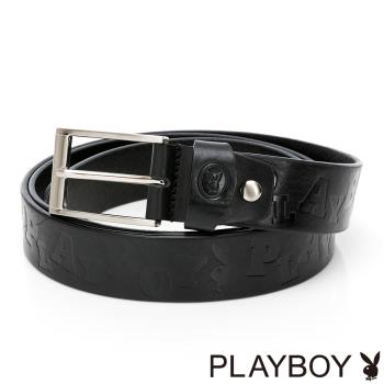 PLAYBOY- PLAYBOY皮帶系列-黑色