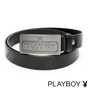 PLAYBOY- PLAYBOY皮帶系列-黑色