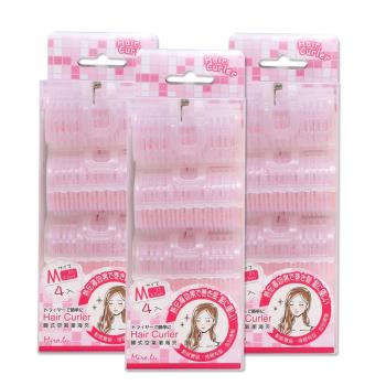 Miro.lu 韓式空氣瀏海夾4入/盒 3.5cm髮捲 超值3入組 (共12入髮捲) 附專用固定夾