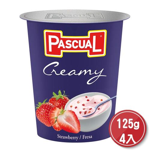 Pascual 草莓果粒優格125g 4入 布丁 優格 Etmall東森購物網