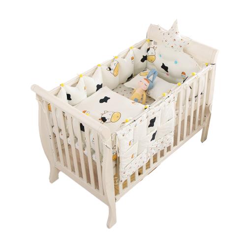 【HA Baby】嬰兒床專用-6件套組(適用 長x寬130cmx70cm嬰兒床型)