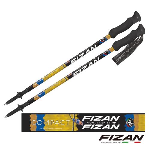 FIZAN  超輕三節式健行登山杖2入特惠組 金翼白眉  (FZS20.7102.FLS) 