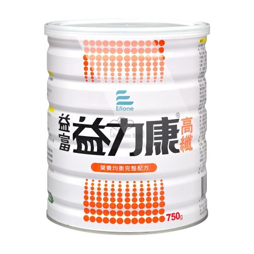 加送隨機奶粉包2包【益富】益力康 高纖 營養均衡完整配方 750g/罐 (2罐)
