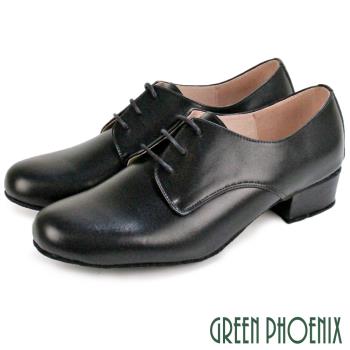 GREEN PHOENIX 男 專業標準舞鞋 摩登舞 交誼舞 拉丁舞 國標舞鞋 全真皮 低跟 台灣製T5-10202