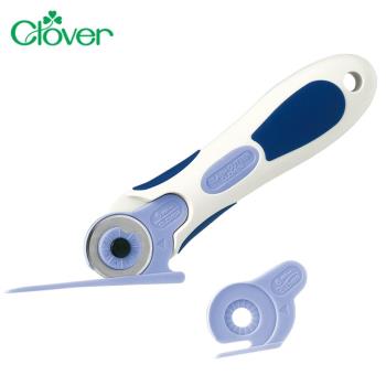 日本可樂牌Clover拼布割絨技法切割刀28mm滾刀57-505滾輪式拼布刀(棘輪設計;適直線.斜線.曲線)圓刃割布刀切刀
