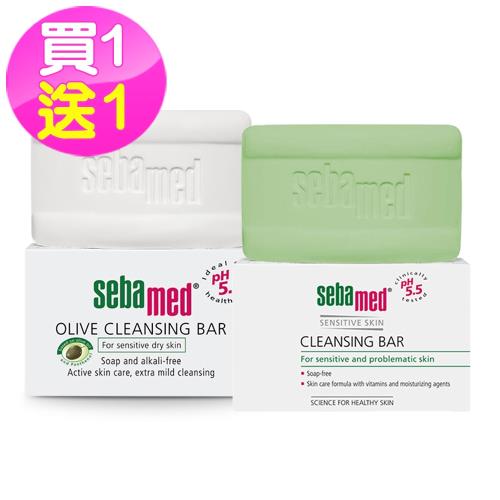 德國sebamed pH5.5潔膚皂敏弱肌適用150g買1送1-原味/橄欖