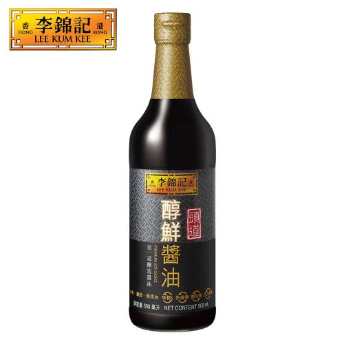 【李錦記】頭道醇鮮醬油500ml(釀造/甘醇/甲級)