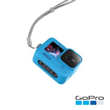 【GoPro】HERO9-12 Black專用矽膠護套+繫繩-藍色ADSST-003(公司貨)