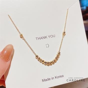 《Caroline》韓國時尚風格項鍊網紅ins簡約氣質鈦剛項鍊72620