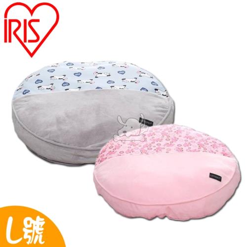 日本IRIS 寵物圓墊 / 睡墊 / 睡床LFK-L-L號(灰 / 粉)-寵物墊 狗窩