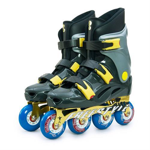 [DLD 多輪多]鋁合金底座 專業競速直排輪 溜冰鞋(鐵灰銀 FS-1)