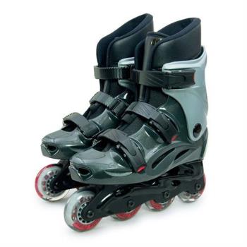 [DLD 多輪多]高塑鋼底座 專業直排輪 溜冰鞋(鐵灰銀 530)