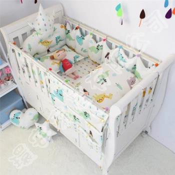 【HA Baby】嬰兒床專用-3件套組(適用 長x寬120cmx60cm嬰兒床型)