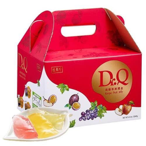 【盛香珍】Dr.Q蒟蒻果凍禮盒2040g/盒(葡萄+蘋果+百香果)