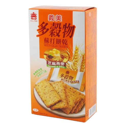義美-多穀物蘇打餅乾(芝麻燕麥)135g
