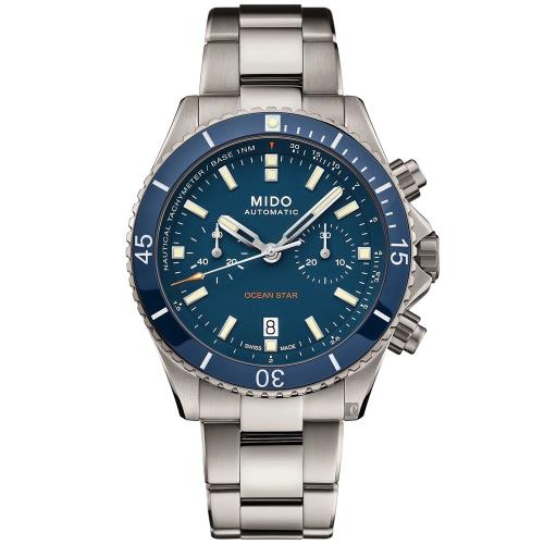 MIDO美度OceanStar海洋之星陶瓷計時機械錶-44mmM0266274404100