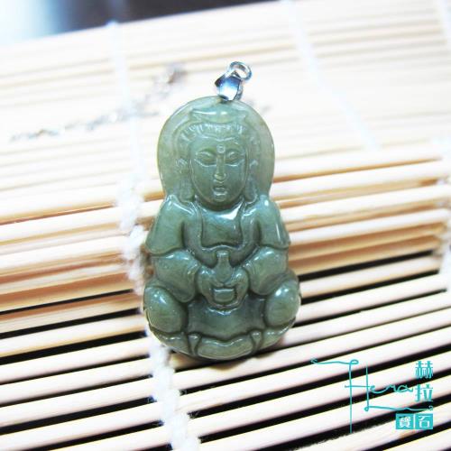 Hera 赫拉  頂級翡翠油青種慈悲觀音項鍊
