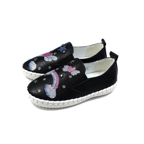 CONNIFE 休閒鞋 懶人鞋 黑色 貼鑽 中童 童鞋 2661-02 no538