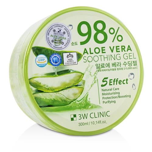 3W Clinic 98% 蘆薈舒緩保濕凝凍 98% Aloe Vera Soothing Gel 300ml/10.14oz
