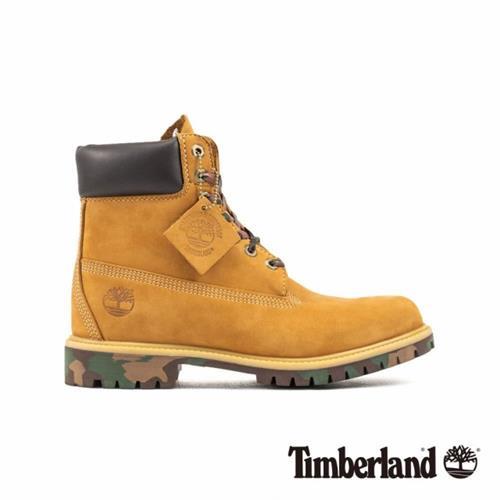Timberland 男款小麥黃色迷彩底保暖6吋靴6717B231