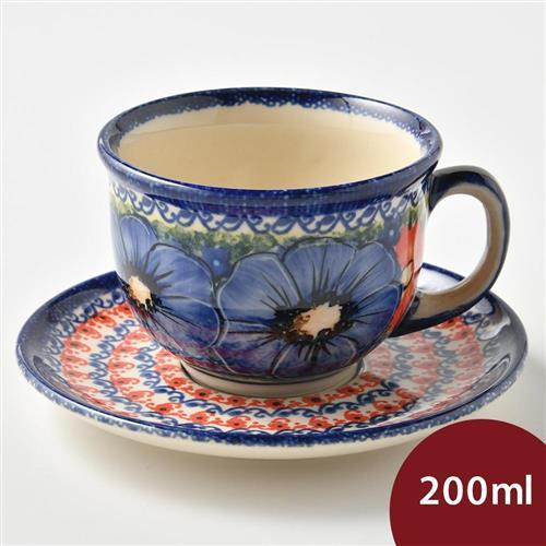 【波蘭陶】仲夏紫蜜系列 花茶杯盤組 200ml 波蘭手工製