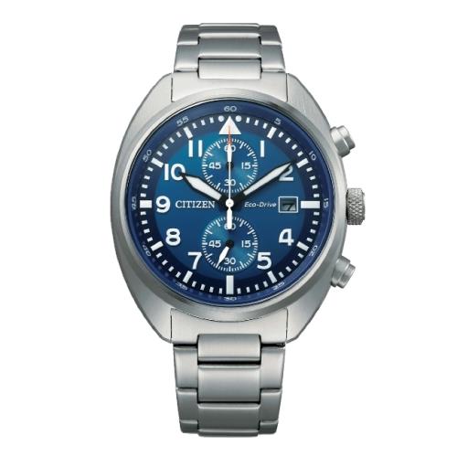 CITIZEN星辰 光動能 海藍衝擊雙眼計時腕錶 CA7040-85L