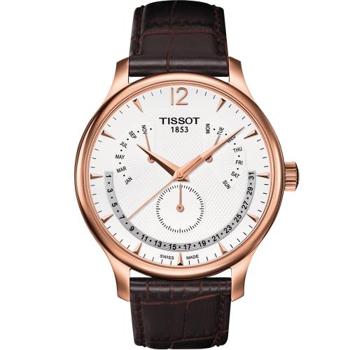 TISSOT 天梭 Tradition系列永恆日期腕錶(T0636373603700)42mm