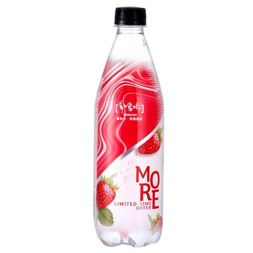 【味丹】多喝水MORE氣泡水(草莓風味)560ml(24瓶/箱)(即期品)