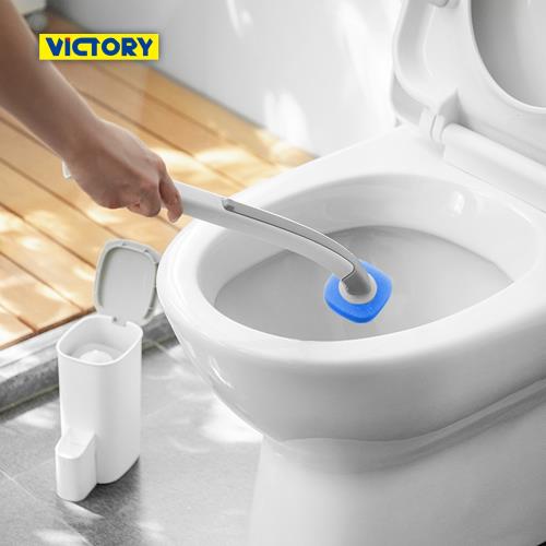 VICTORY 浴室免洗劑一次性拋棄式清潔馬桶刷2桿16替換