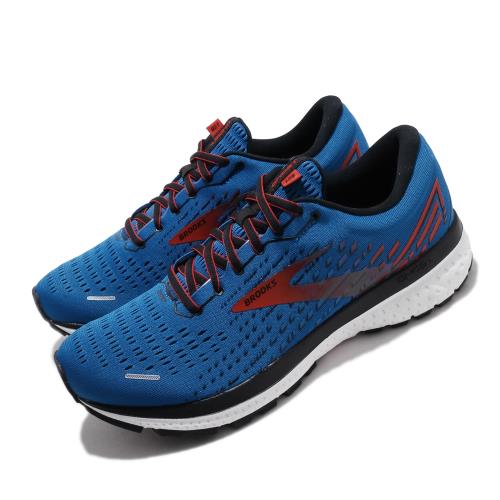 Brooks 慢跑鞋 Ghost 13 運動 男鞋 路跑 緩震 DNA科技 透氣 舒適 球鞋 藍 紅 1103481D435 [ACS 跨運動]