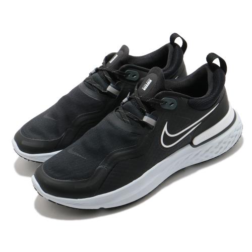 Nike 慢跑鞋 React Miler Shield 男鞋 輕量 舒適 避震 防潑水 路跑 健身 黑 白 CQ7888002 [ACS 跨運動]