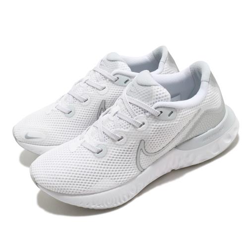 Nike 慢跑鞋 Renew Run 運動 女鞋 輕量 透氣 舒適 避震 路跑 健身 白 銀 CK6360003 [ACS 跨運動]