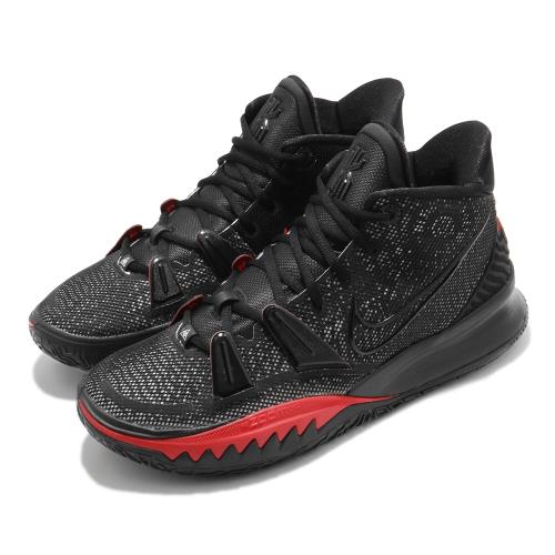 Nike 籃球鞋 Kyrie 7 EP 運動 男鞋 明星款 氣墊 避震 包覆 球鞋 黑 紅 CQ9327001 [ACS 跨運動]