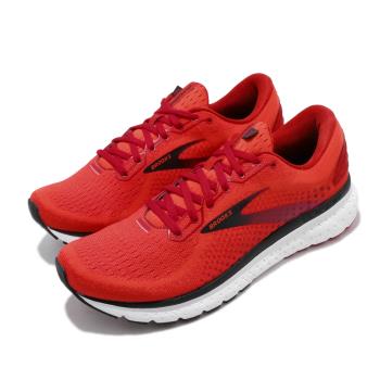 Brooks 慢跑鞋 Glycerin 18 運動 男鞋 路跑 緩震 DNA科技 透氣 健身 紅 黑 1103291D617 [ACS 跨運動]