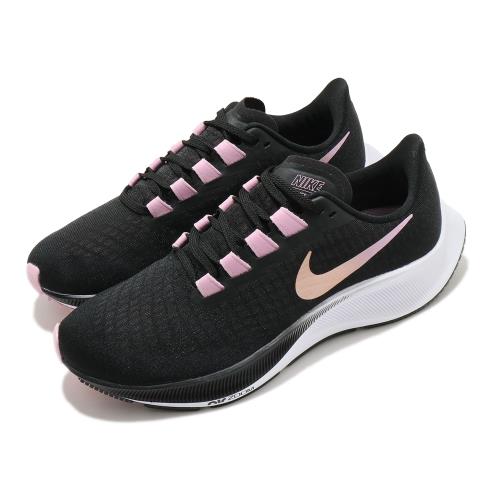 Nike 慢跑鞋 Zoom Pegasus 37 運動 女鞋 氣墊 舒適 避震 路跑 健身 球鞋 黑 粉 BQ9647007 [ACS 跨運動]