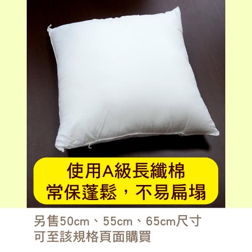 LASSLEY蕾絲妮-A級長纖棉枕心45x45cm(台灣製造抱枕棉心/枕芯)