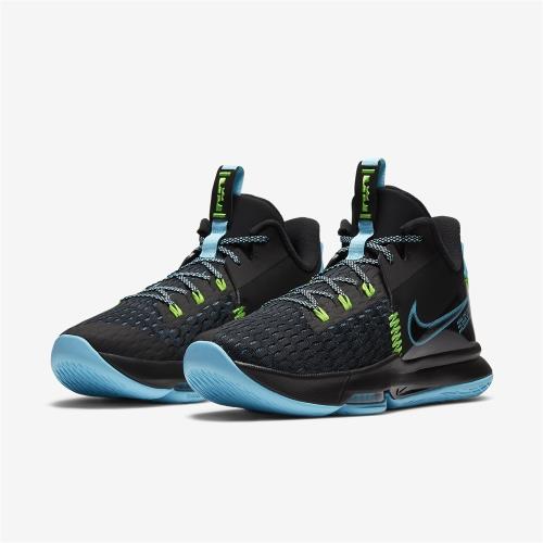 Nike 籃球鞋 Lebron Witness V 男鞋 氣墊 避震 明星款 包覆 運動 球鞋 黑 藍 CQ9381004 [ACS 跨運動]