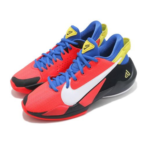 Nike 籃球鞋 Freak 2 GS 運動 女鞋 明星款 避震 包覆 字母哥 大童 紅 藍 CN8574606 [ACS 跨運動]