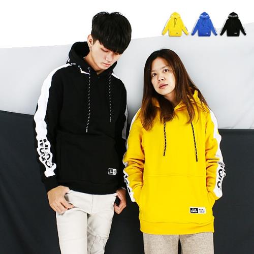 『RFD』炫彩英文拼色毛帽T-3色可選《004CD506》