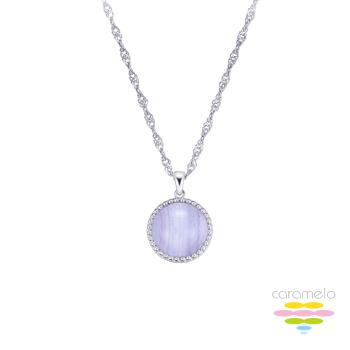 彩糖鑽工坊 紫瑪瑙 Purple Agate 3克拉 項鍊 (日本輕珠寶)