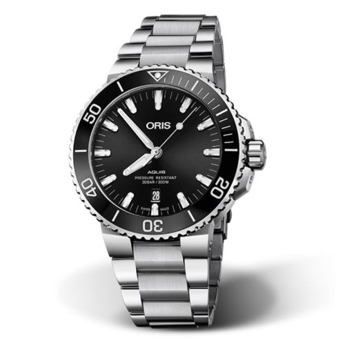 ORIS豪利時0173377304134-0782405PEB/Aquis時間之海系列潛水腕錶/43.5mm