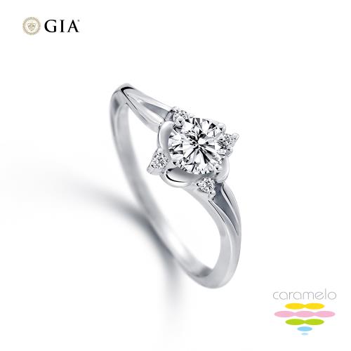 彩糖鑽工坊 GIA鑽石 50分 鑽石戒指 K金 玫瑰花鑽戒 (天然鑽石)