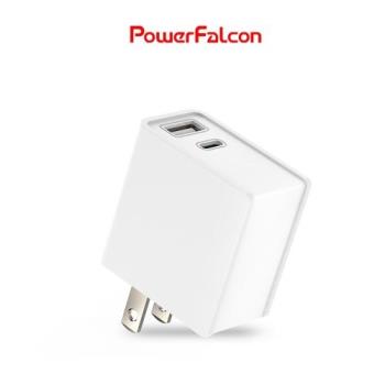 PowerFalcon 20W PD 2-port智能充電器