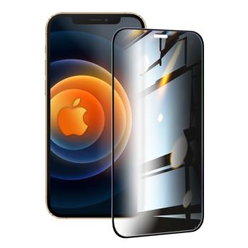 NISDA for iPhone 12 Pro Max 6.7吋 防窺滿版9H玻璃保護貼-黑