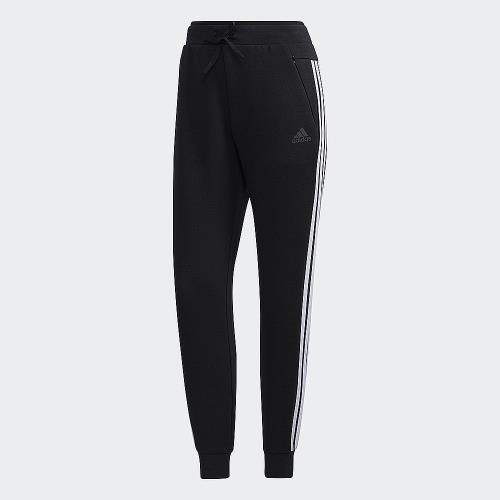 【現貨】Adidas 女裝 長褲 休閒 慢跑 訓練 排汗 針織 透氣 黑【運動世界】GF0168